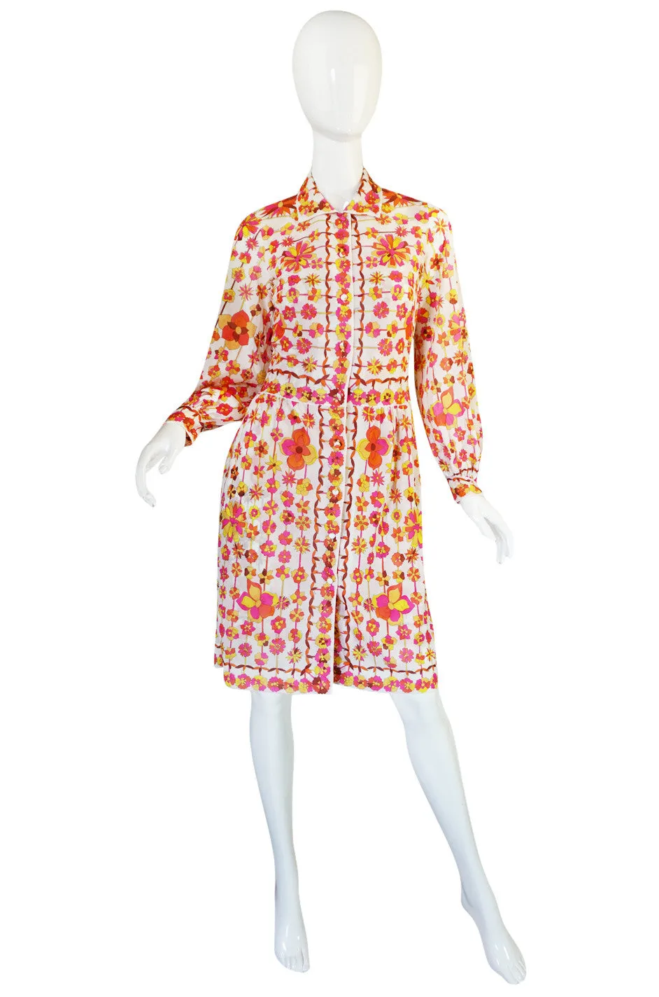 1960s Pink & Coral Formfit Rogers Pucci Dress Set