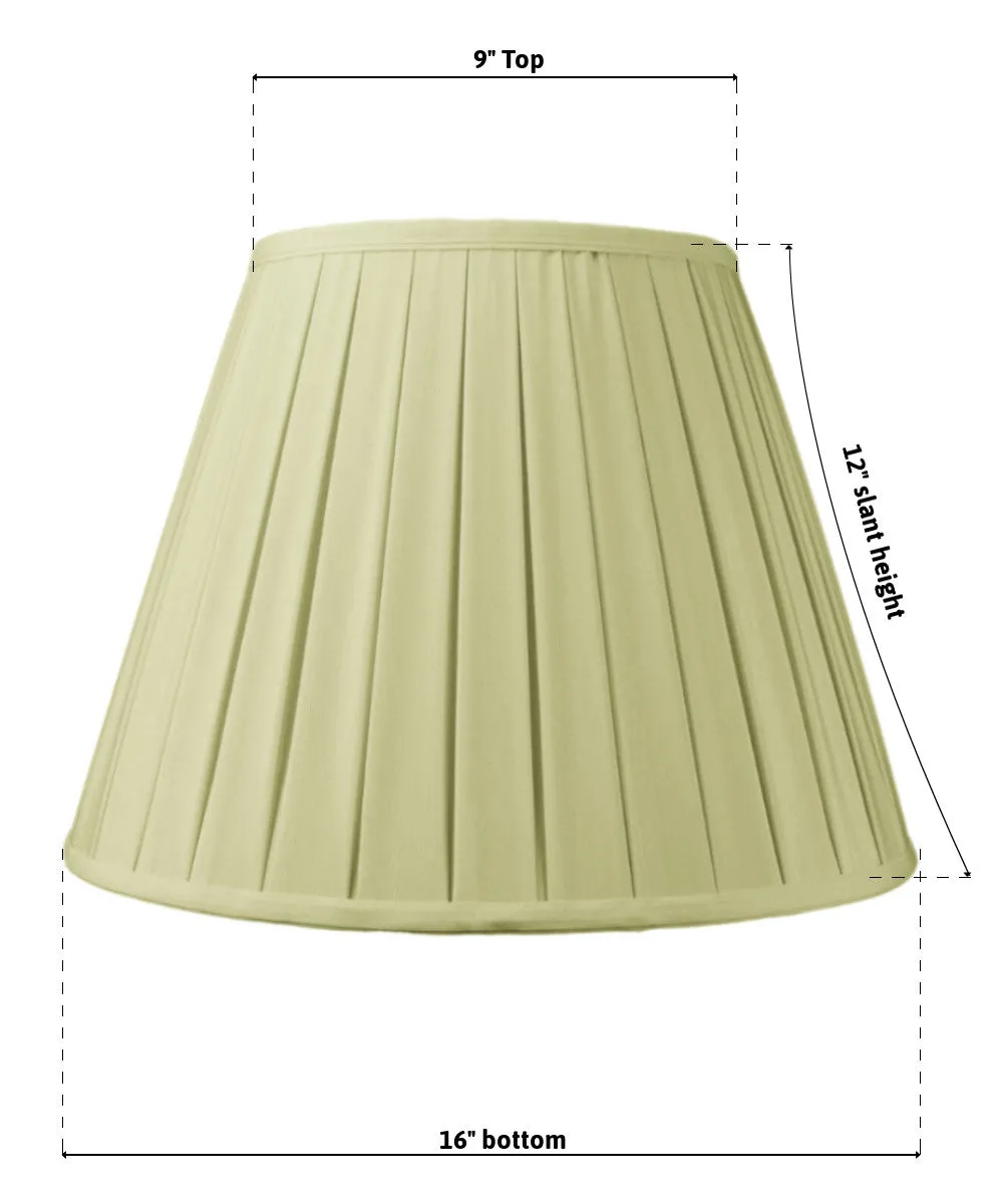 9x16x12 SLIP UNO FITTER Empire BoxPleat Lampshade Eggshell