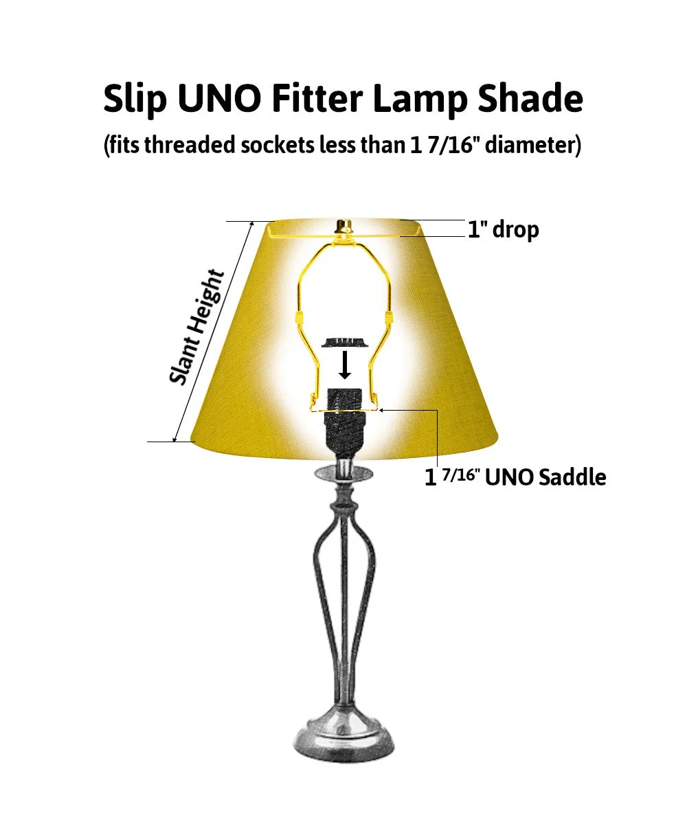 9x16x12 SLIP UNO FITTER Empire BoxPleat Lampshade Eggshell