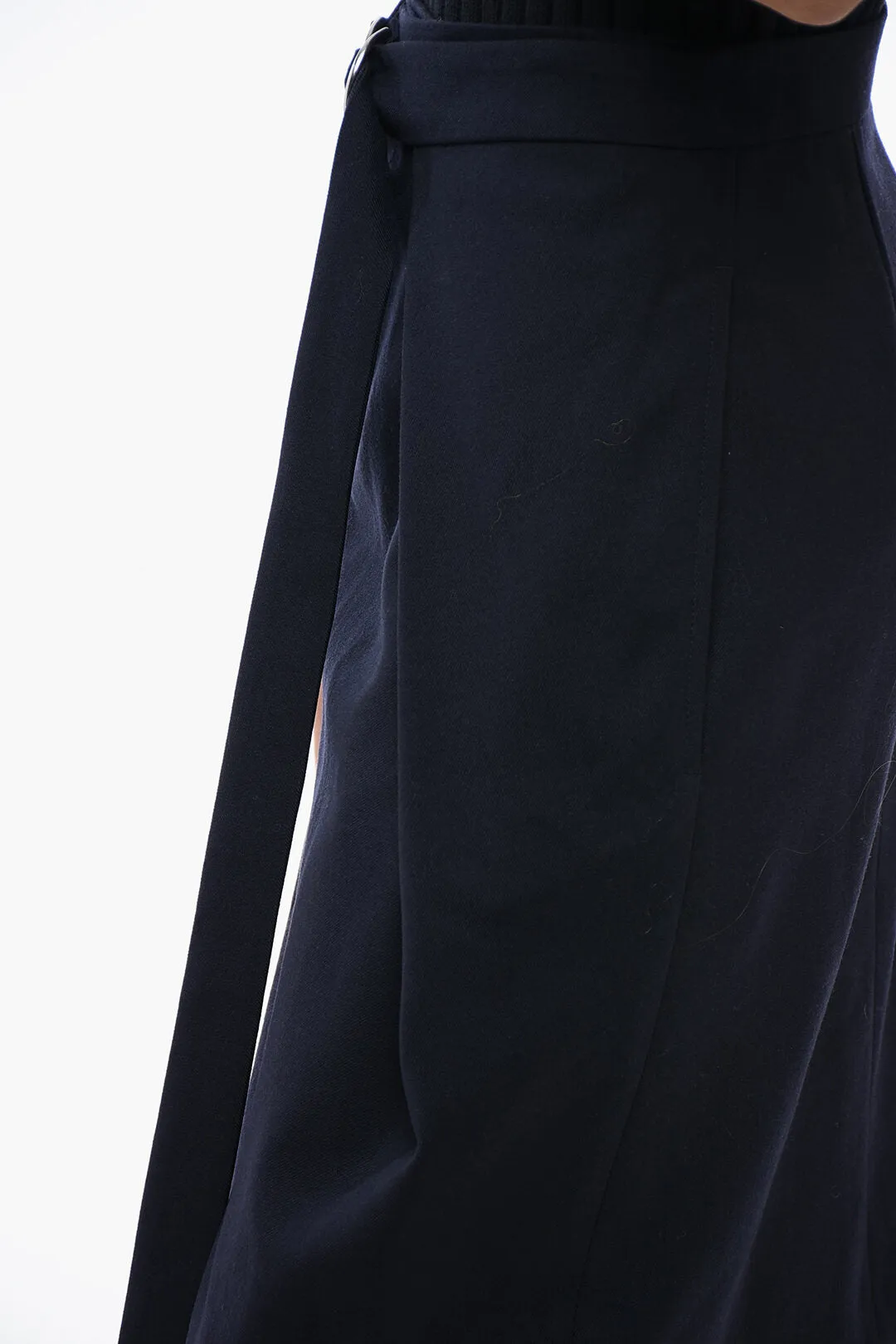 Ami Alexandre Mattiussi Virgin Wool Skirt with Pleated Effect Belt 42 Italian size