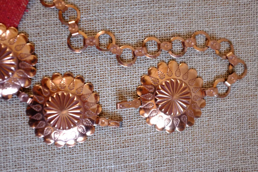 Anna's copper plated concho belt.