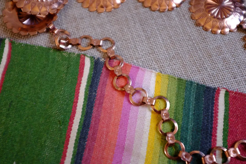 Anna's copper plated concho belt.