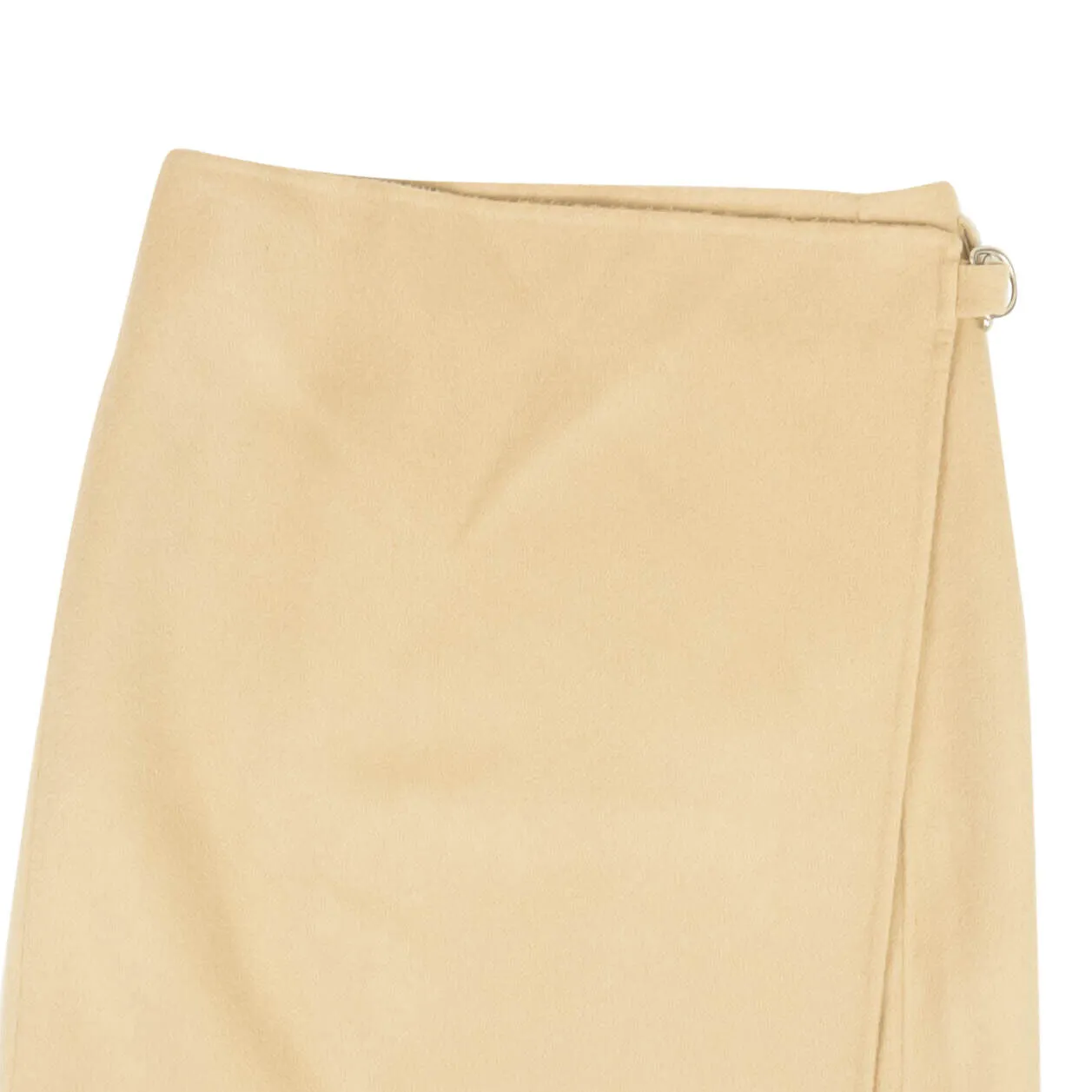 Camel Doubleface Wrap Wool Skirt
