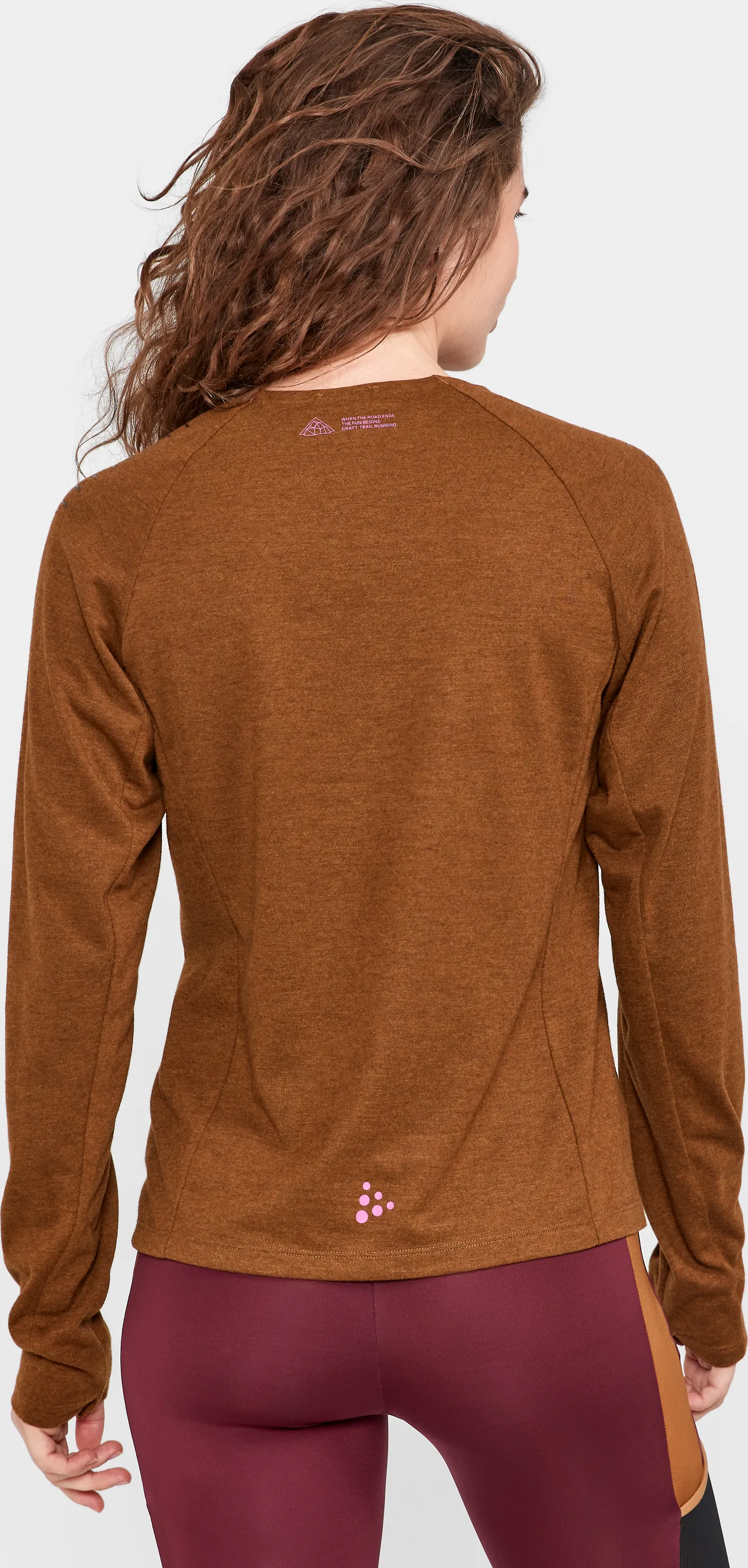 Craft Women&#x27;s Adv Trail Wool Wind Long Sleeve Tee Roots/Melange | Buy Craft Women&#x27;s Adv Trail Wool Wind Long Sleeve Tee Roots/Melange here | Outnorth