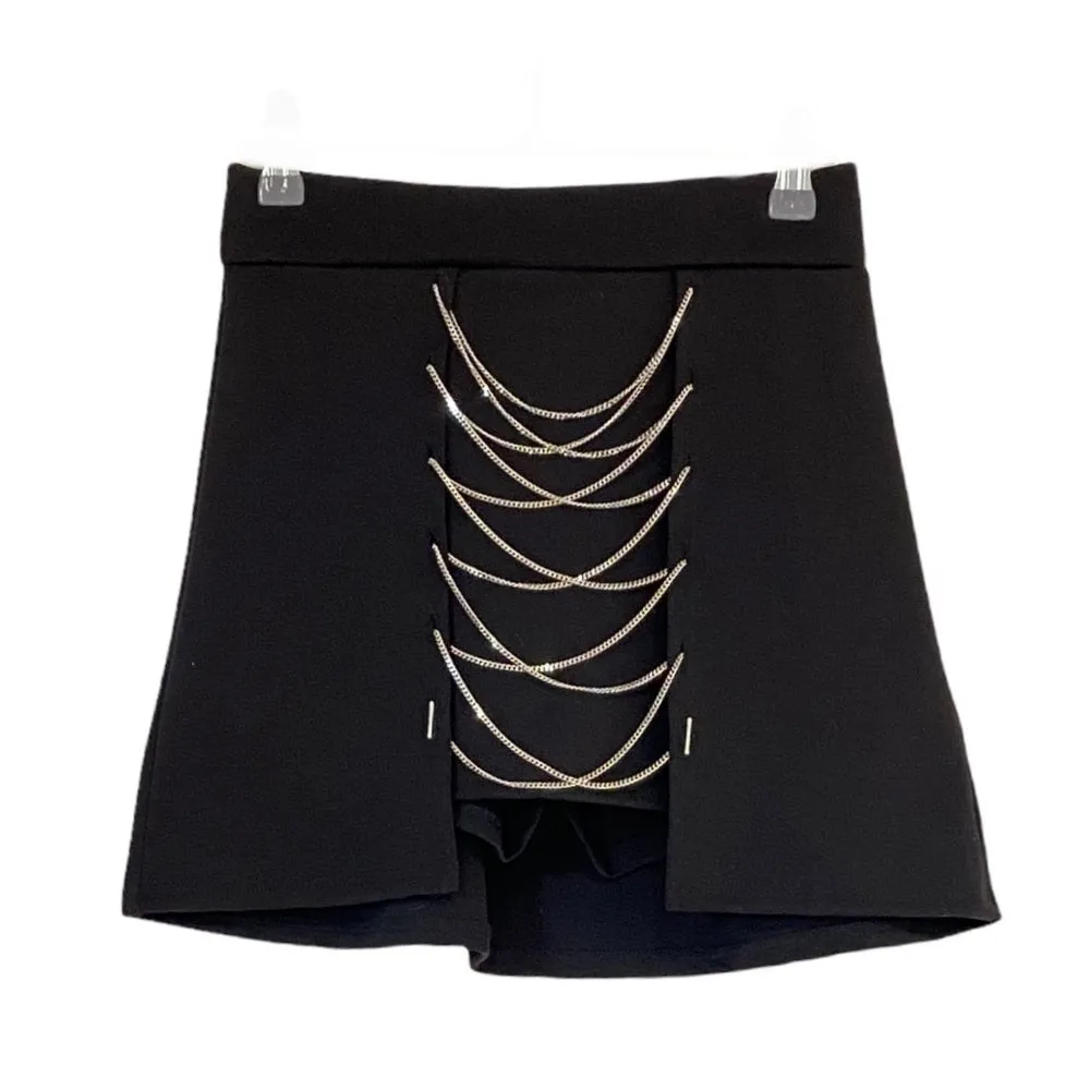 Cross Chain Mini Skirt #Lewkin Original #1126K152