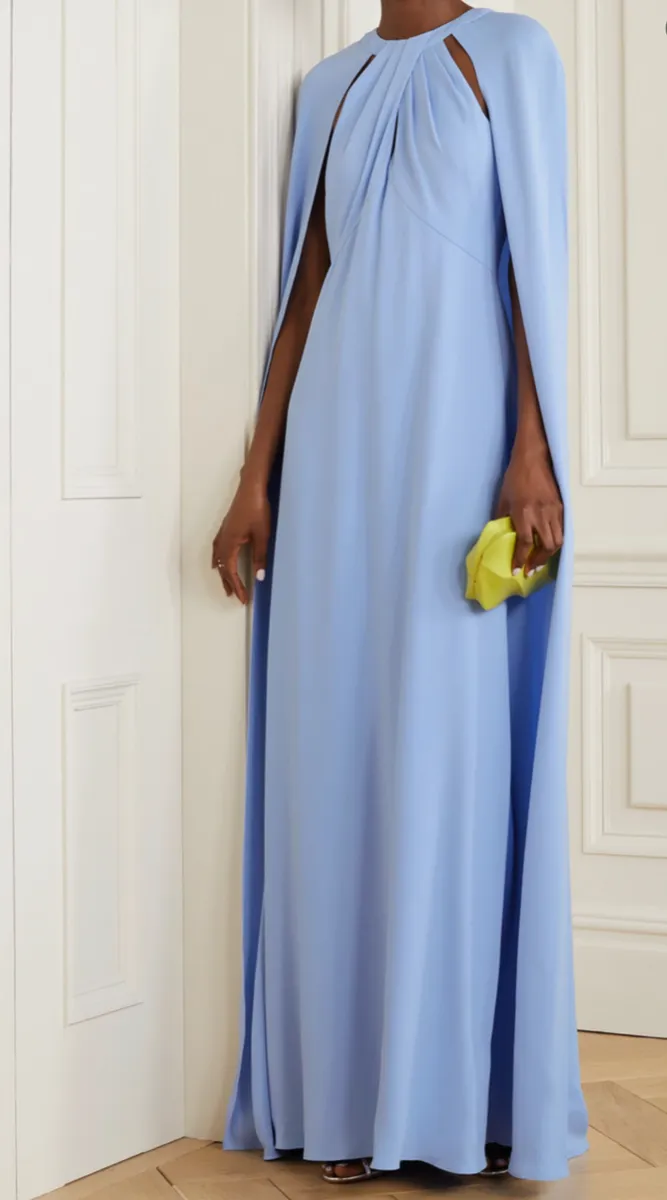 Periwinkle Blue Silk Marocain Crêpe (A 1.85m Piece)