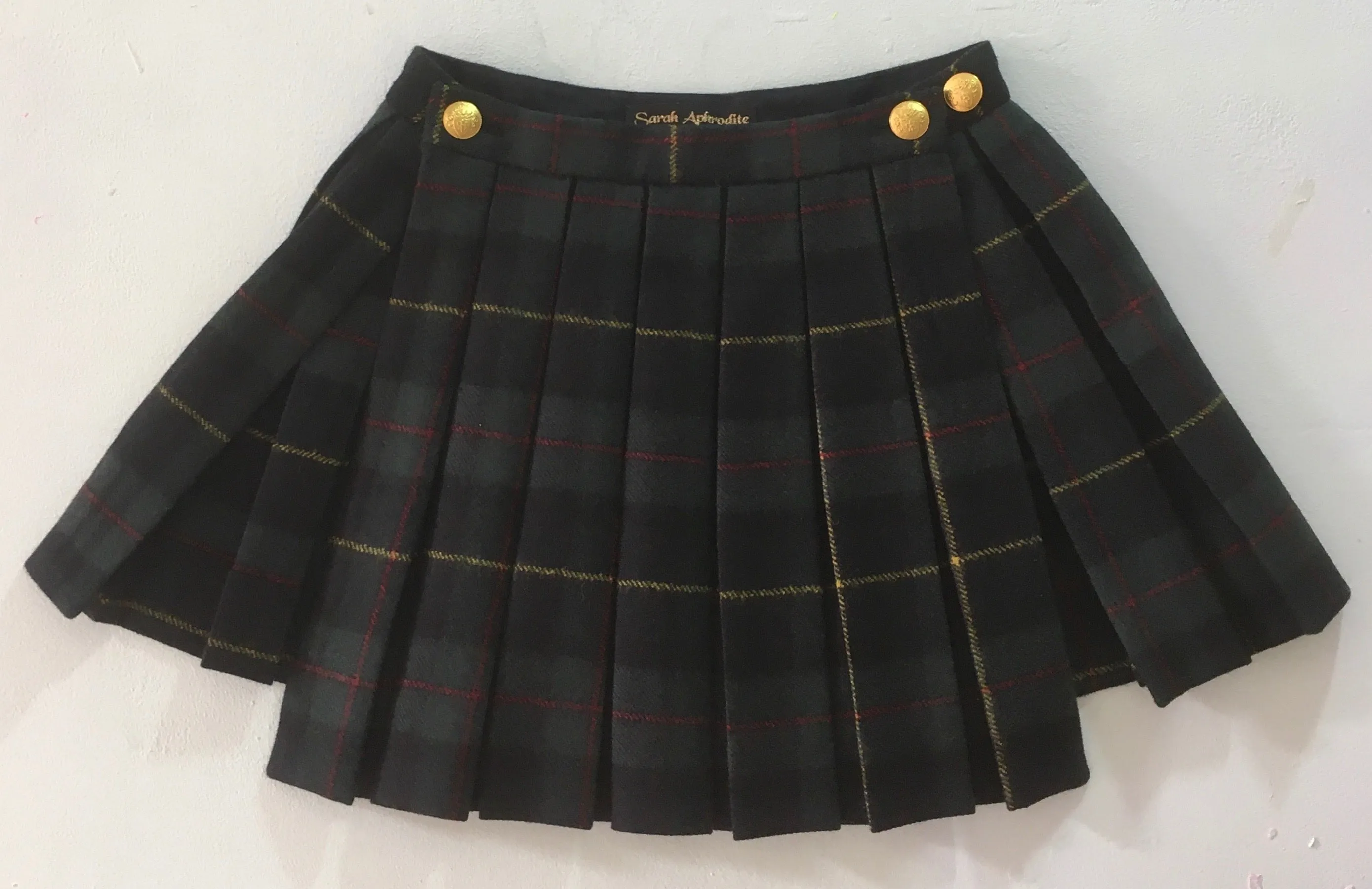 plaid boxpleat skirt belt // ARCHIVE
