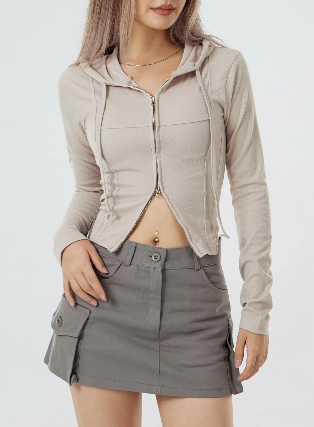 Pocket Low Rise Miniskirt CS02