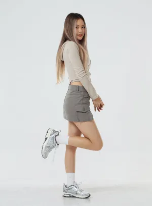 Pocket Low Rise Miniskirt CS02