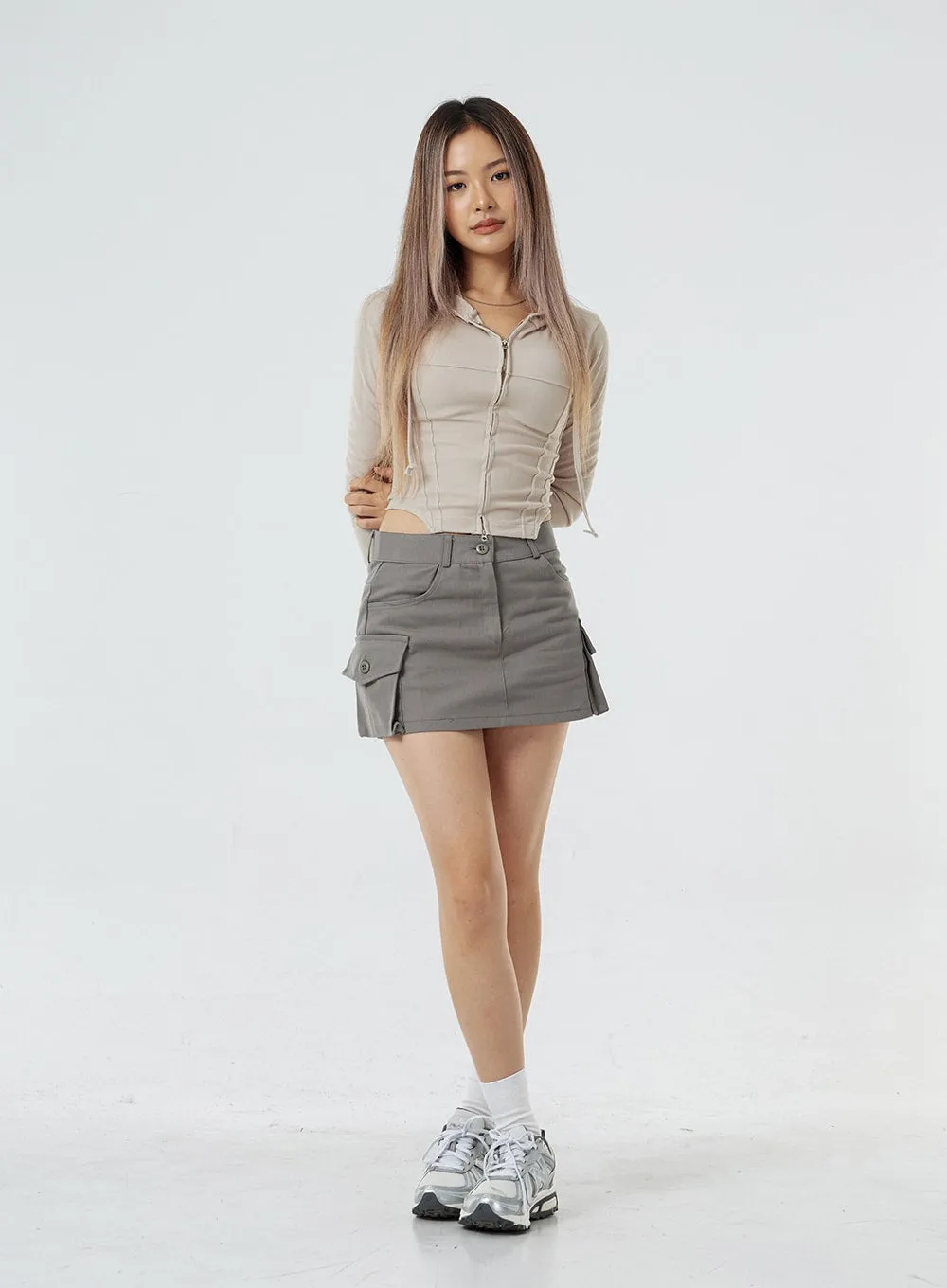 Pocket Low Rise Miniskirt CS02