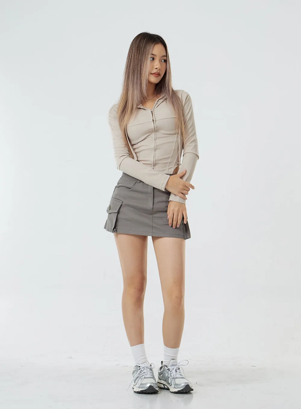 Pocket Low Rise Miniskirt CS02