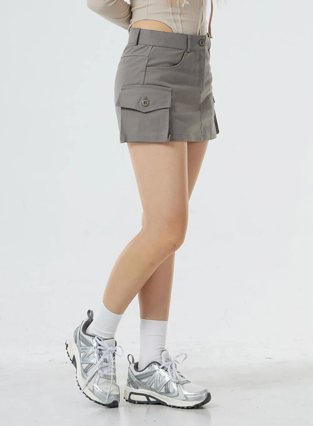 Pocket Low Rise Miniskirt CS02