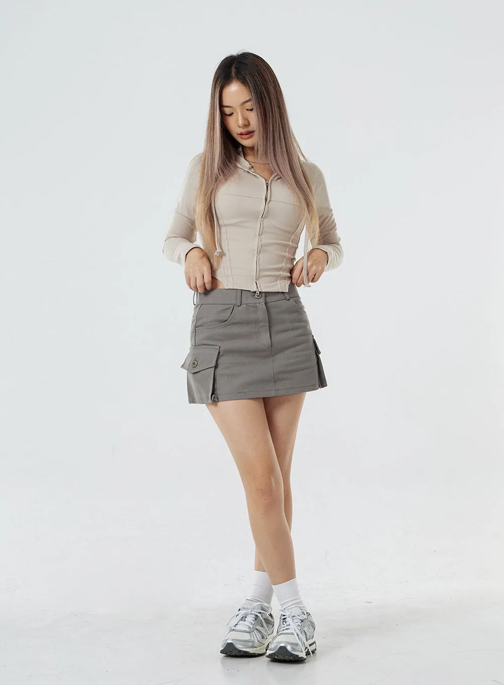 Pocket Low Rise Miniskirt CS02