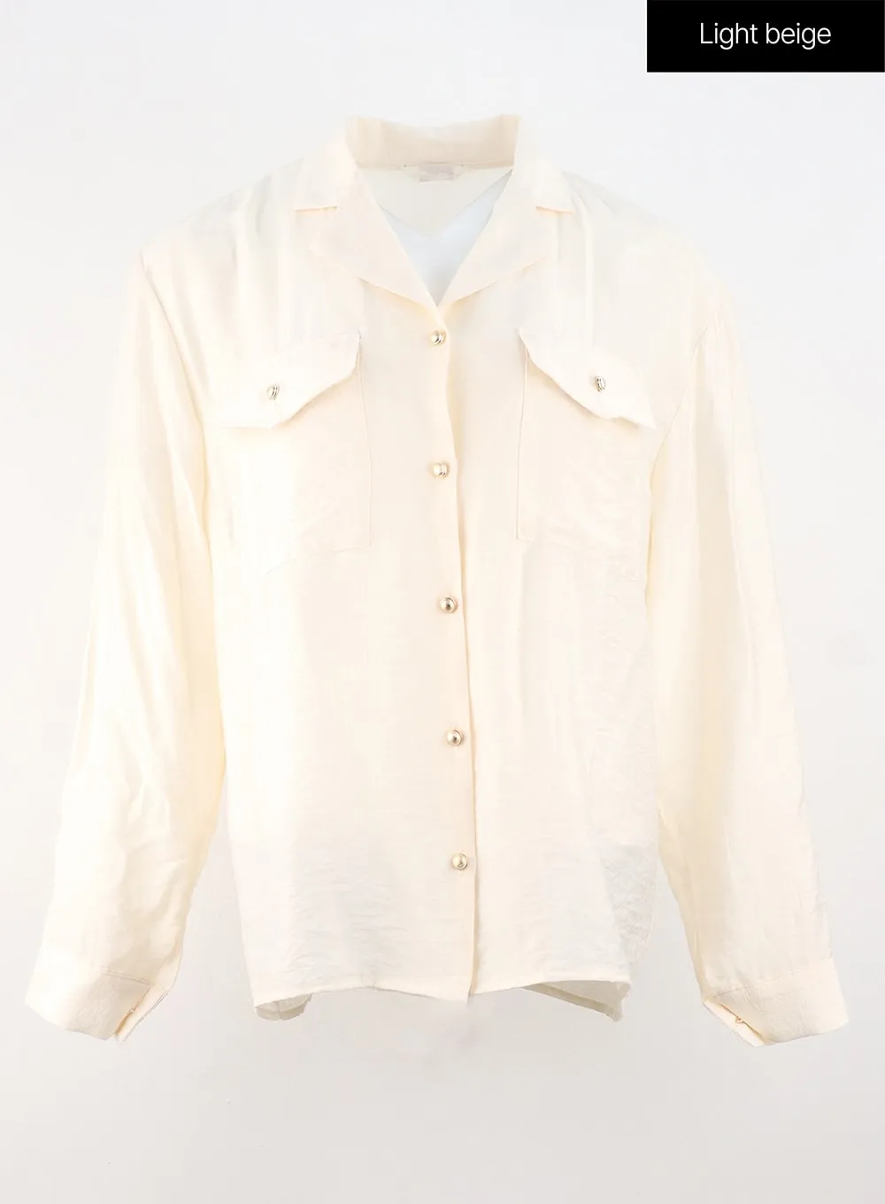 Shiny Long Sleeve Blouse OS313