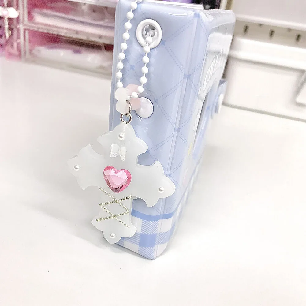White Cross Resin Pendant